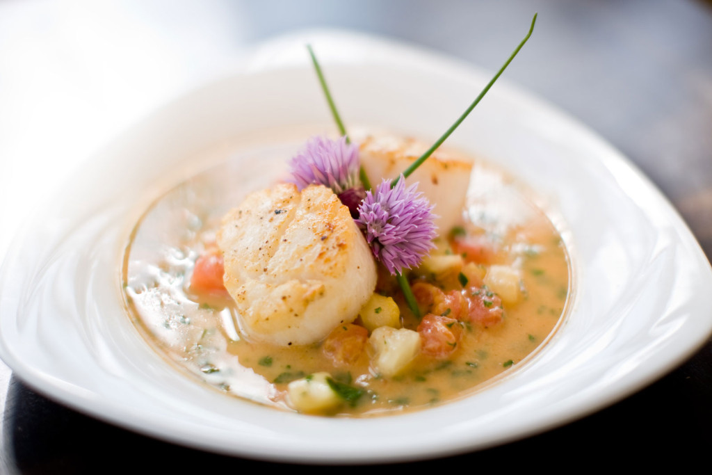 Waterfront Dining, Seafood, Scallop, Resort
