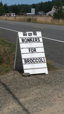Broccoli, Sign, Farm Tour, Olympic Peninsula