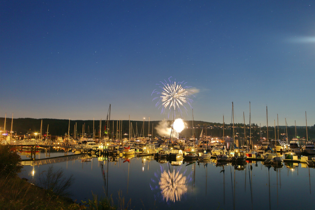 Marina, Fireworks, Boat, Harbor, Olympic Peninsula