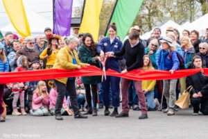 Farmers market ribbon cutting